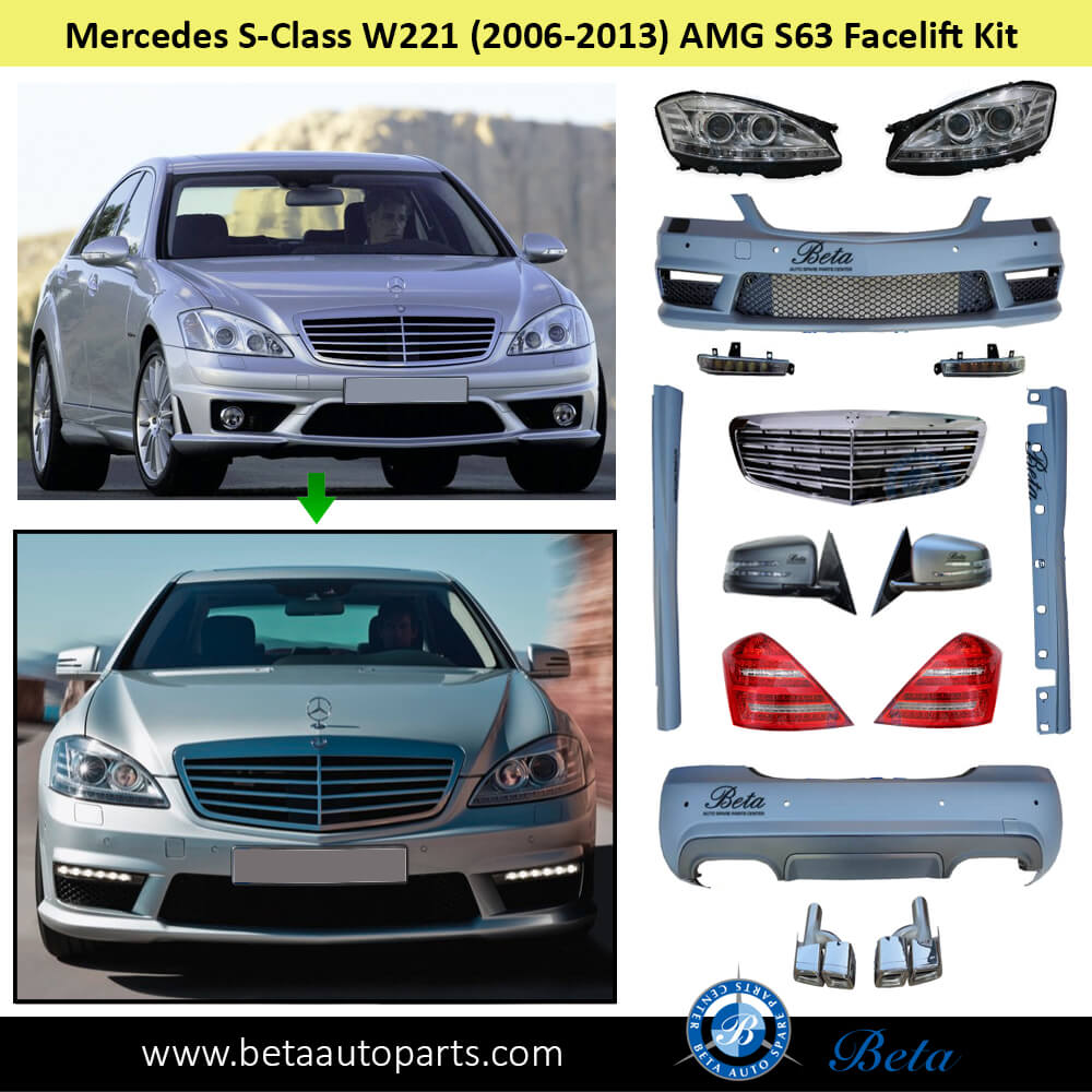 AMG S63 Facelift Conversion Kit for Mercedes S-Class W221 2006-2013 models AMG S63 Facelift Conversion Kit for Mercedes S-Class W221 2006-2013 models